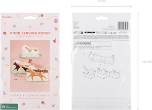 Snackbox Kinder 17x11x7cm 3er Set - Fingerfood Schalen mit Pferde Motiv - Candy Bar & Salty Bar Boxen für Süßigkeiten und Party Snacks - Kindergeburtstag Deko & Partyzubehör - Grün Braun