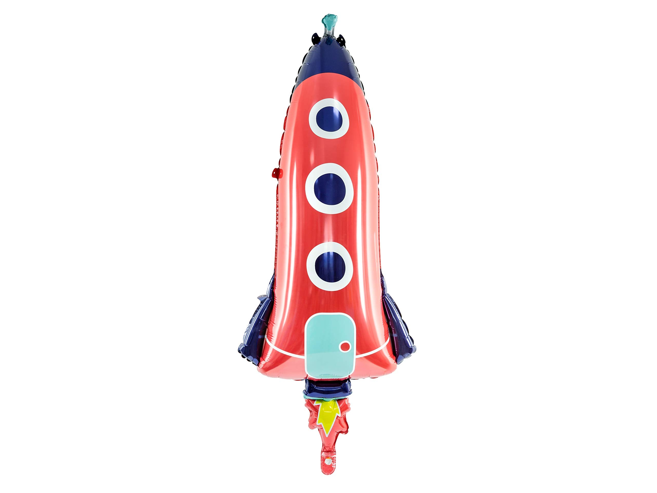 PartyDeco Folienballon Rakete 44x115cm Mix Geburtstag
