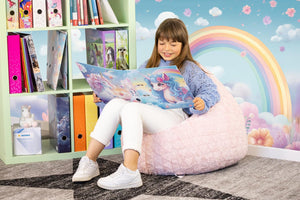 HERMA Ordner A4 Happy Einhorn, 7 cm breit, Ringordner mit Kindergarten Motiv, bunter Aktenordner mit Innendruck für Jungen, Mädchen und Kinder