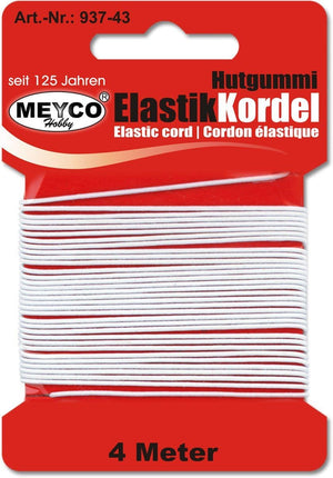 Hutgummi Elastik Kordel 4 M. Weiss