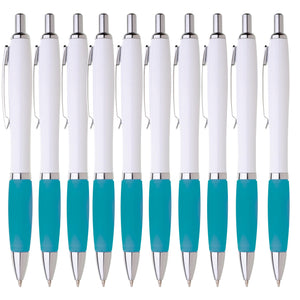 10 Kugelschreiber Hochwertige Blaue Tinte Ergonomisch Premium Qualität für Büro Schule und Haushalt (Blau)