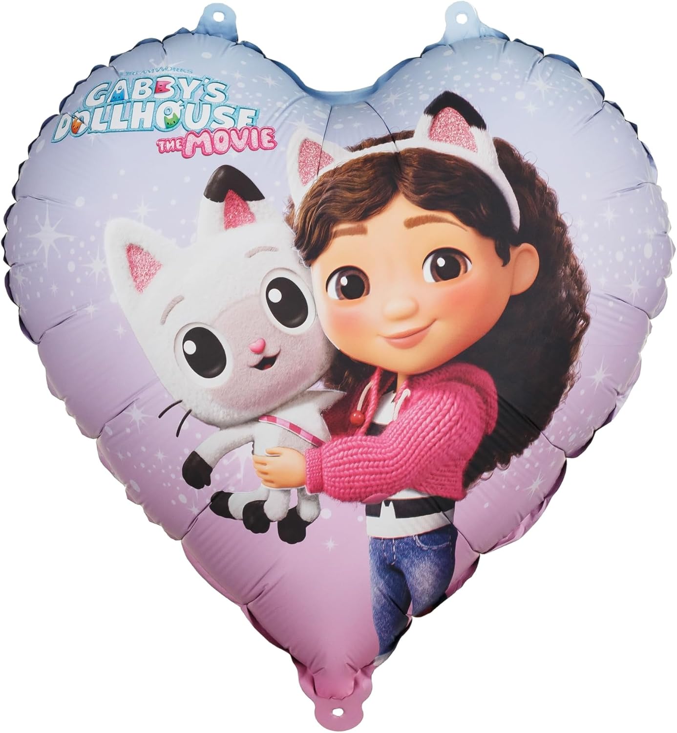 Folienballon Gabby's Dollhouse The Movie 35cm Herzform - Ballon für Helium oder Luft - Kindergeburtstag Mädchen Partydeko - Folienluftballon Geburtstagsdeko - Rosa
