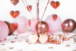 Ballongewicht Herzen 11,5x6cm - Beschwerer Gewichte für Helium Ballons Luftballons Heliumballons - Ballonhalter Ballonbeschwerer zur Hochzeit - Hochzeitsdeko & Partyzubehör - Rosegold
