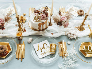 PartyDeco Servietten Birthday Gold 40th. 33x33cm/20St.