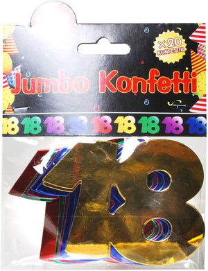 Udo Schmidt GmbH & Co Jumbo Zahlen Konfetti 18" Geburtstag Dekoration Party Tischdeko bunt Riesig 10cm!