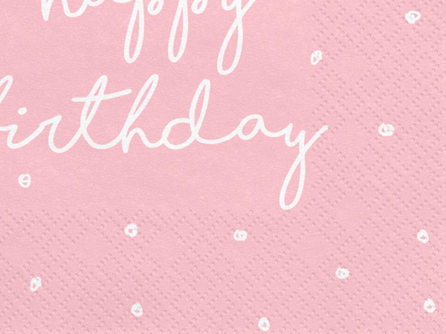 Servietten "Happy Birthday" 20Stk./33x33cm | Rosa