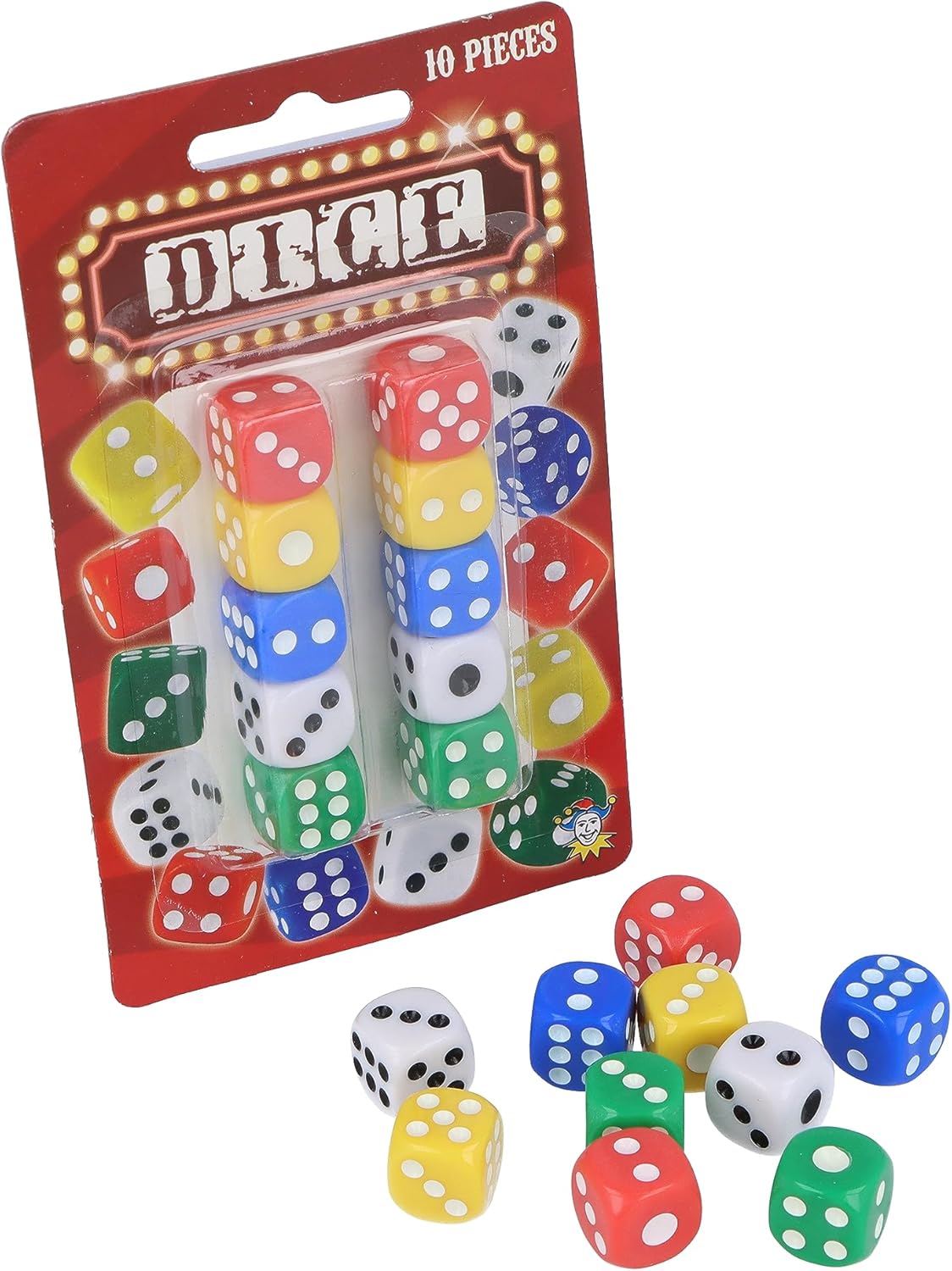HENBRANDT Sechsseitiges Würfelset Farbiges Würfelspiel (D6) 10er-Pack