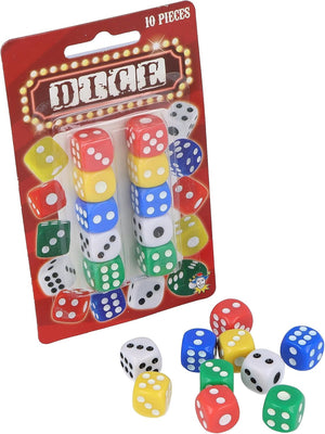 HENBRANDT Sechsseitiges Würfelset Farbiges Würfelspiel (D6) 10er-Pack