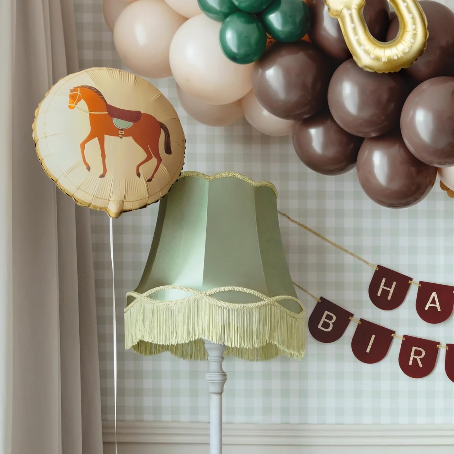Runder Folienballon Pferd – Farbmix – 45 cm – Luft & Helium – Wiederverwendbar