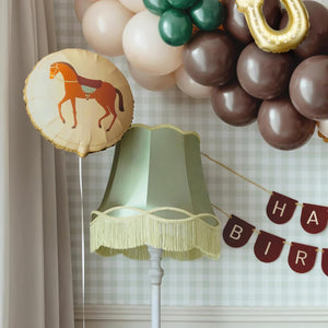 Runder Folienballon Pferd – Farbmix – 45 cm – Luft & Helium – Wiederverwendbar