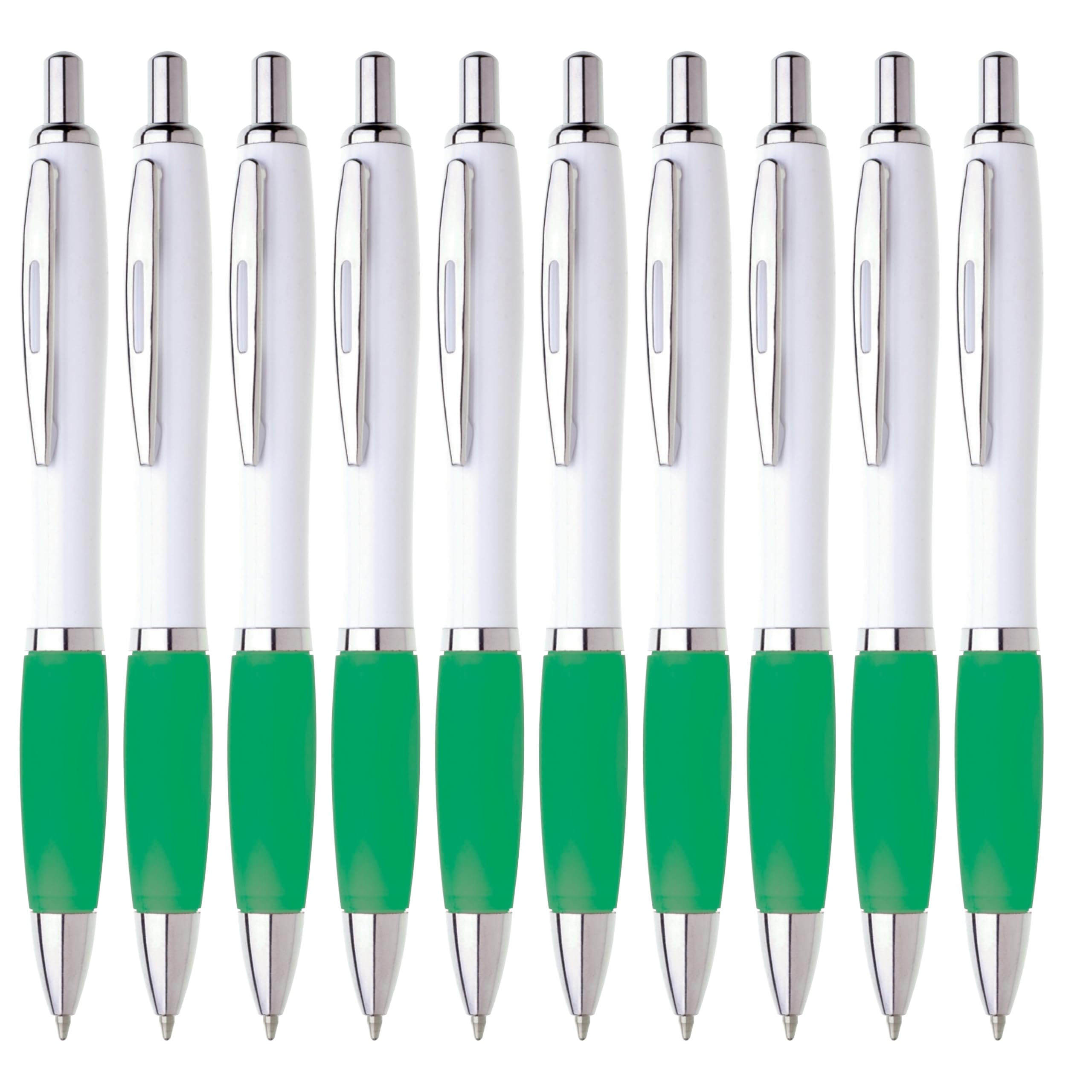 10er Pack Kugelschreiber Beidhändig Hochwertige Blaue Miene Ergonomisch Premium Qualität für Büro Schule und Haushalt (Pink)