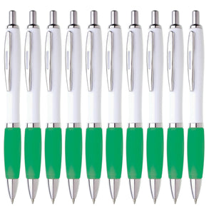 10er Pack Kugelschreiber Beidhändig Hochwertige Blaue Miene Ergonomisch Premium Qualität für Büro Schule und Haushalt (Pink)