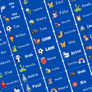 Namensaufkleber Kinder für Schule und KiTA 85 Stück Namens Etiketten personalisiert Made in Germany (Froschgrün)