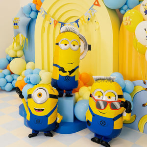 Folienballon Minions Ron 53 x 79 cm | XXL Ballon für Helium oder Luft - Luftballon für Party Kindergeburtstag | Minion Folienluftballon als Geburtstagsdeko Partydeko