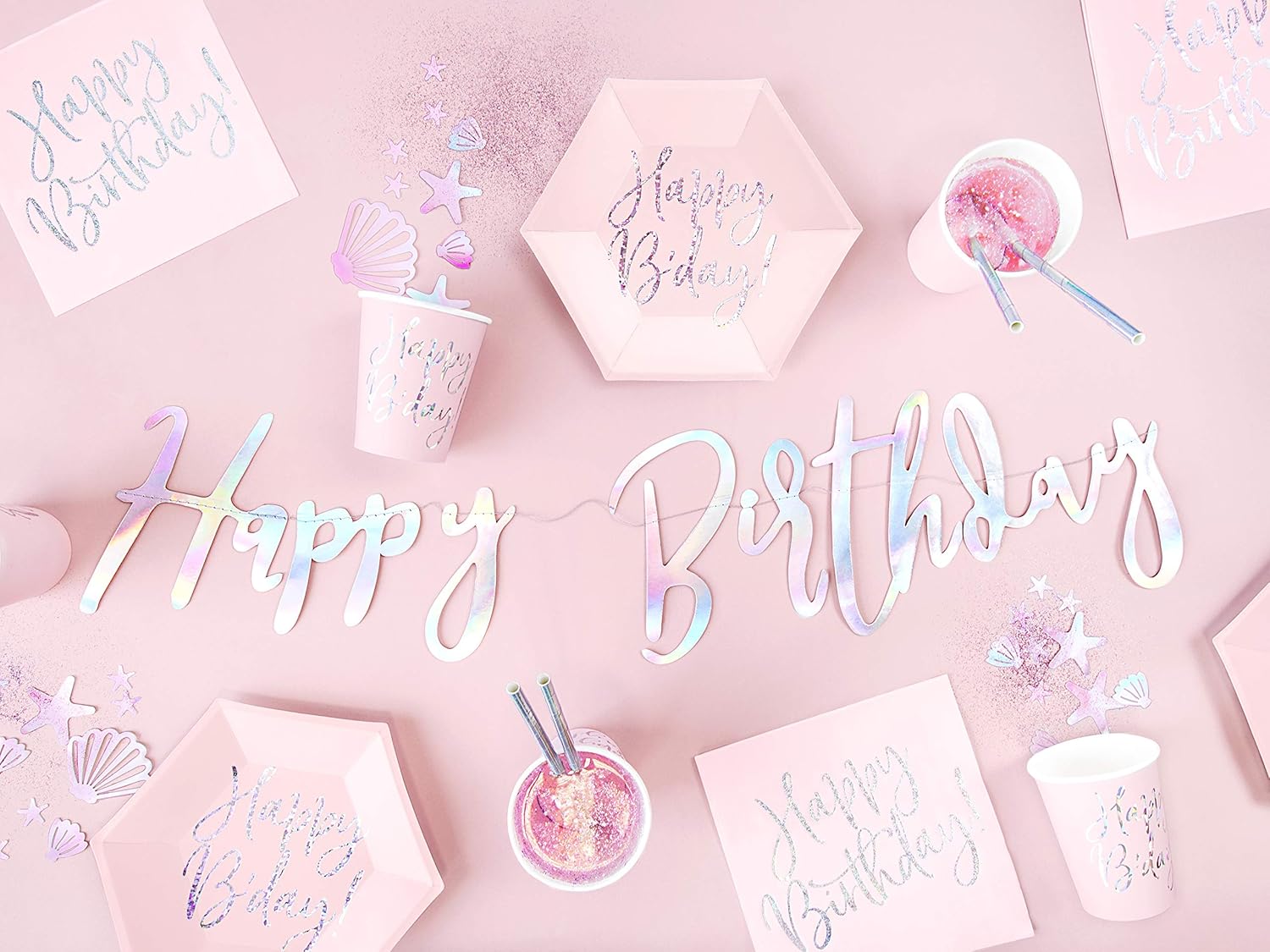PartyDeco Servietten Happy Birthday 20 Stück 33x33cm 3-lagig Papierservietten Geburtstagsservietten