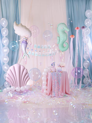Folienballon Seepferdchen 98x47cm - Ballon für Helium oder Luft - Meerestiere Luftballon Deko für Geburtstag Party - Folienluftballon Tierballon Geburtstagsdeko Partydeko - Grün
