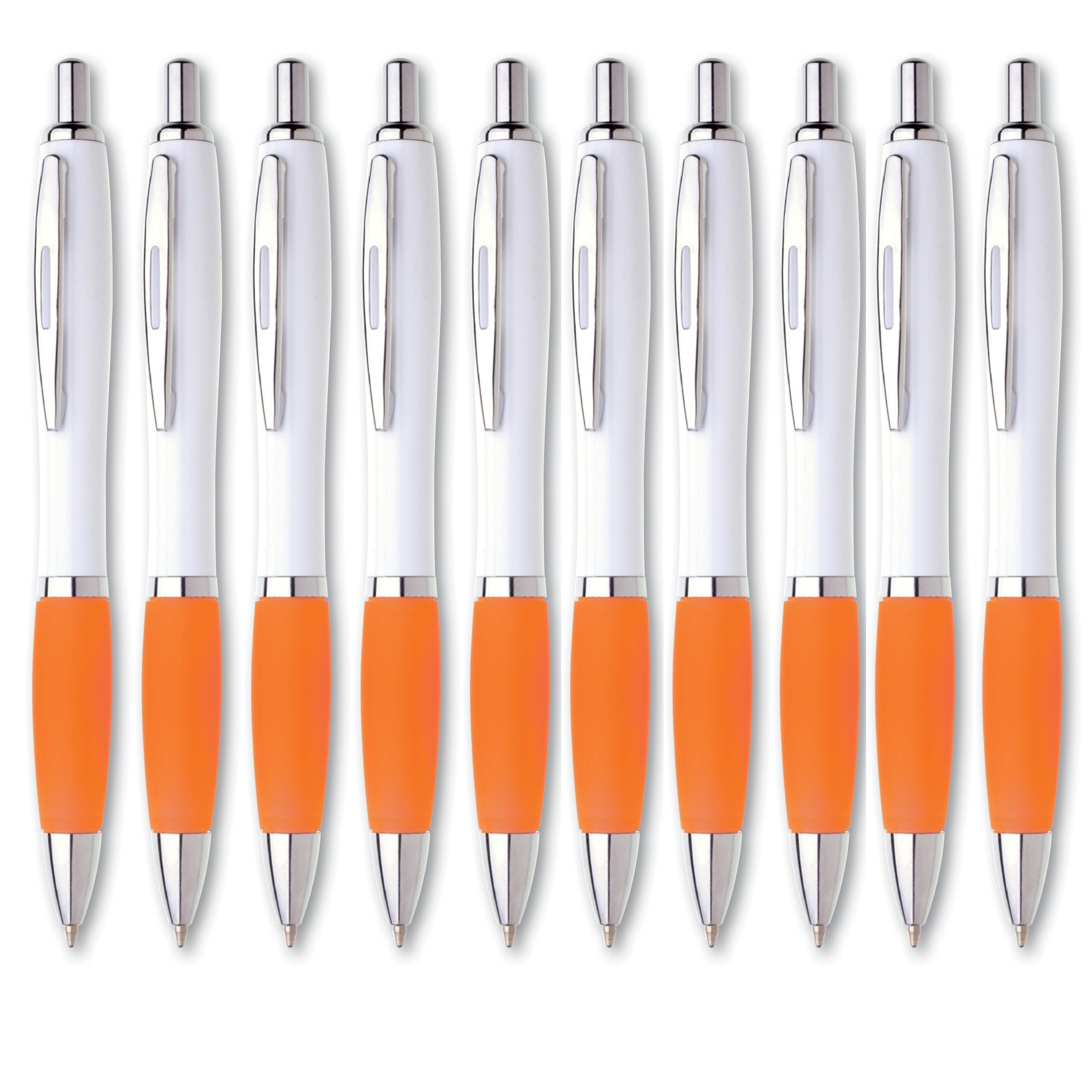 10er Pack Kugelschreiber Beidhändig Hochwertige Blaue Miene Ergonomisch Premium Qualität für Büro Schule und Haushalt (Pink)
