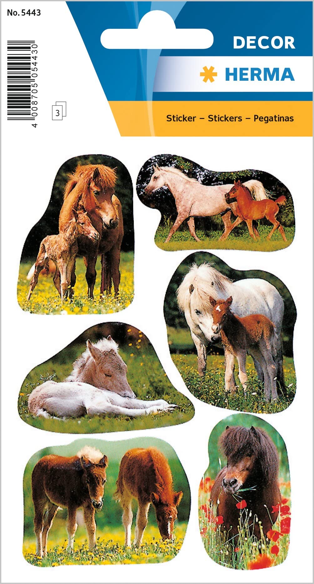HERMA 15456 Tiere Sticker, Katzenkinder (24 Aufkleber, Papier, matt) selbstklebend, permanent haftende Motiv Etiketten für Mädchen und Jungen, bunt