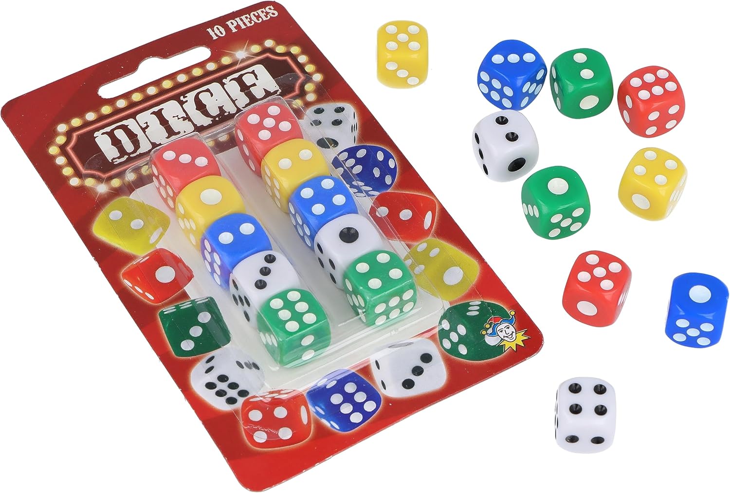 HENBRANDT Sechsseitiges Würfelset Farbiges Würfelspiel (D6) 10er-Pack