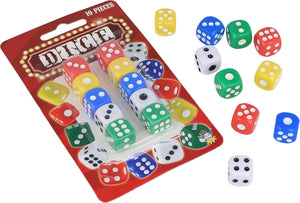 HENBRANDT Sechsseitiges Würfelset Farbiges Würfelspiel (D6) 10er-Pack
