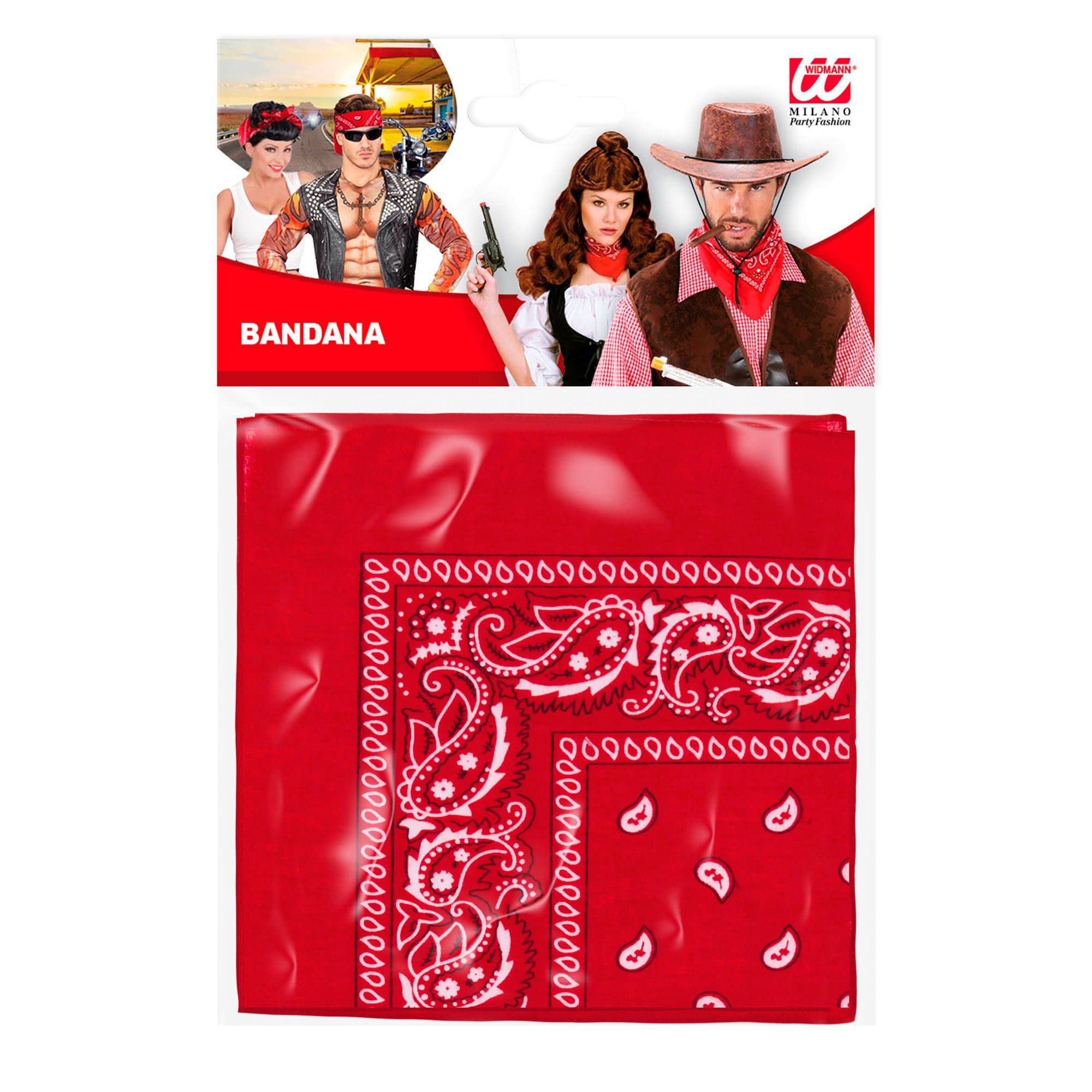 W WIDMANN MILANO Party Fashion - Bandana, 55 x 55 cm, Halstuch, Kopftuch, Accessoire für Kostüme