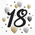 Procos 88864 - Servietten Happy Birthday, Milestone 18, 33x33cm, 20 Stück, Ballonmotiv, 18er Geburtstag, Papierservietten mit Motiv, Tischdekoration, Mundtuch, Geburtstag, Luftballons, Ballons