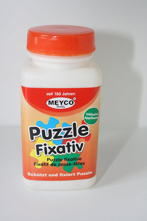Meyco Hobby Puzzlekleber Fixativ 120 ml - Inkl. Applikator zum Auftragen - Für bis zu 2000 Teile Puzzles - Fixieren Sie Ihre Puzzles ohne Bilder-Rahmen