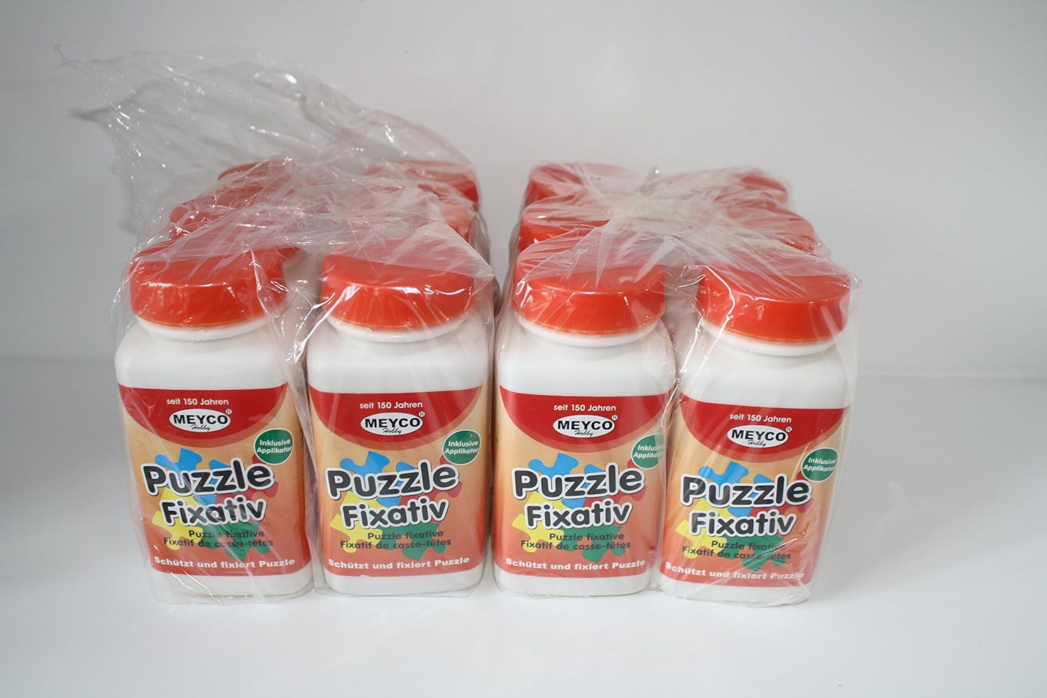 Meyco Hobby Puzzlekleber Fixativ 120 ml - Inkl. Applikator zum Auftragen - Für bis zu 2000 Teile Puzzles - Fixieren Sie Ihre Puzzles ohne Bilder-Rahmen