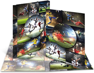 HERMA Sammelmappe A4 Fussball, Kinder Eckspanner-Mappe aus Kunststoff mit Sport Motiv, Gummizug, Innenklappen und Innendruck für Jungen und Mädchen