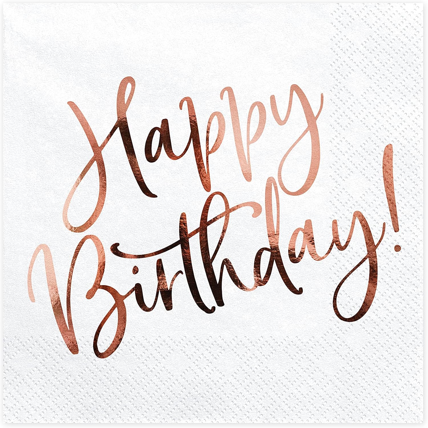 PartyDeco Happy Birthday Weiße Servietten 33x33cm 20 Stk. Geburtstag