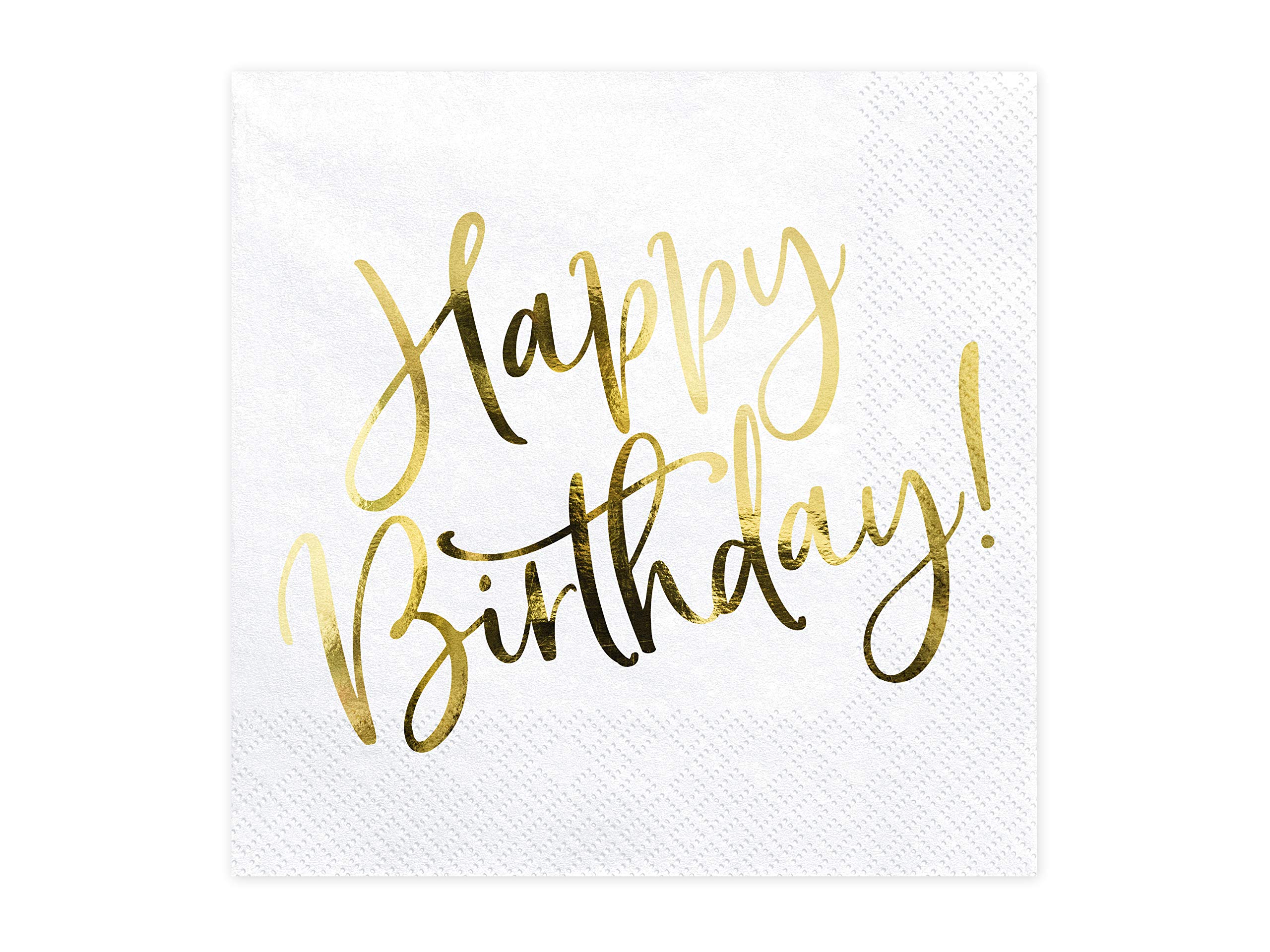 Servietten "Happy Birthday" 20Stk./33x33cm | Rosa