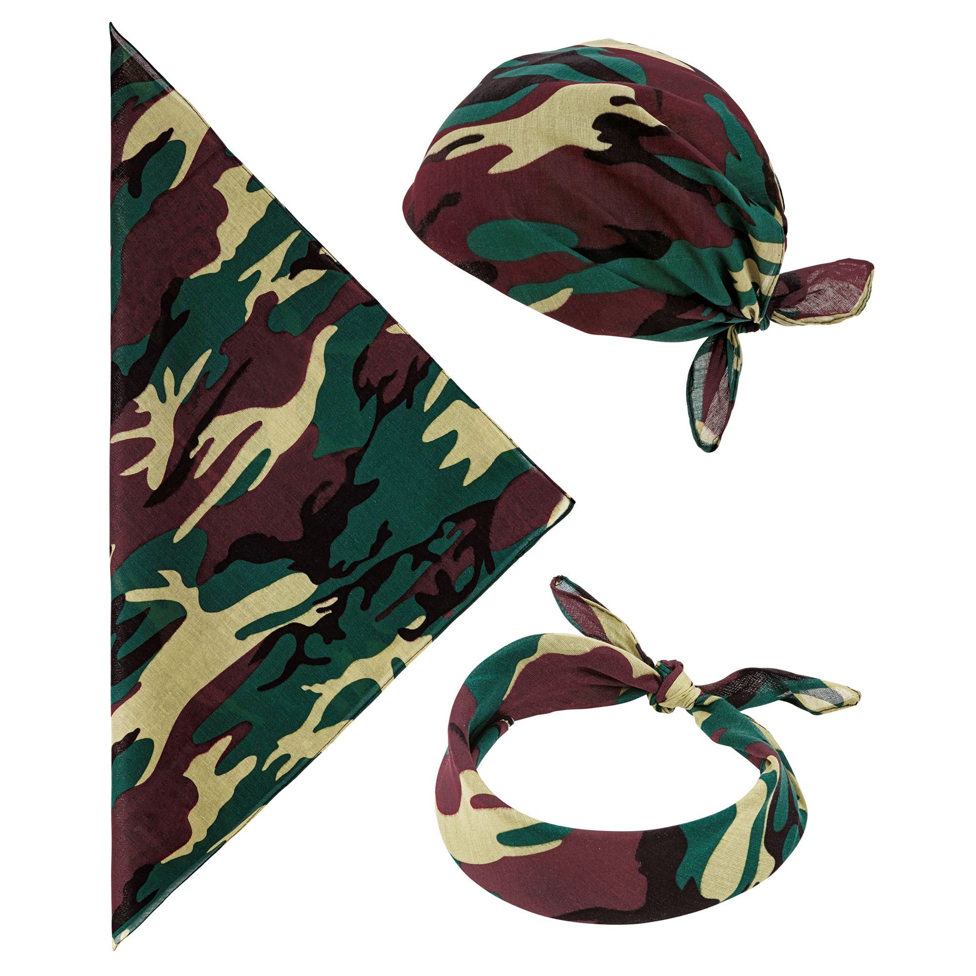 W WIDMANN MILANO Party Fashion - Bandana, 55 x 55 cm, Halstuch, Kopftuch, Accessoire für Kostüme