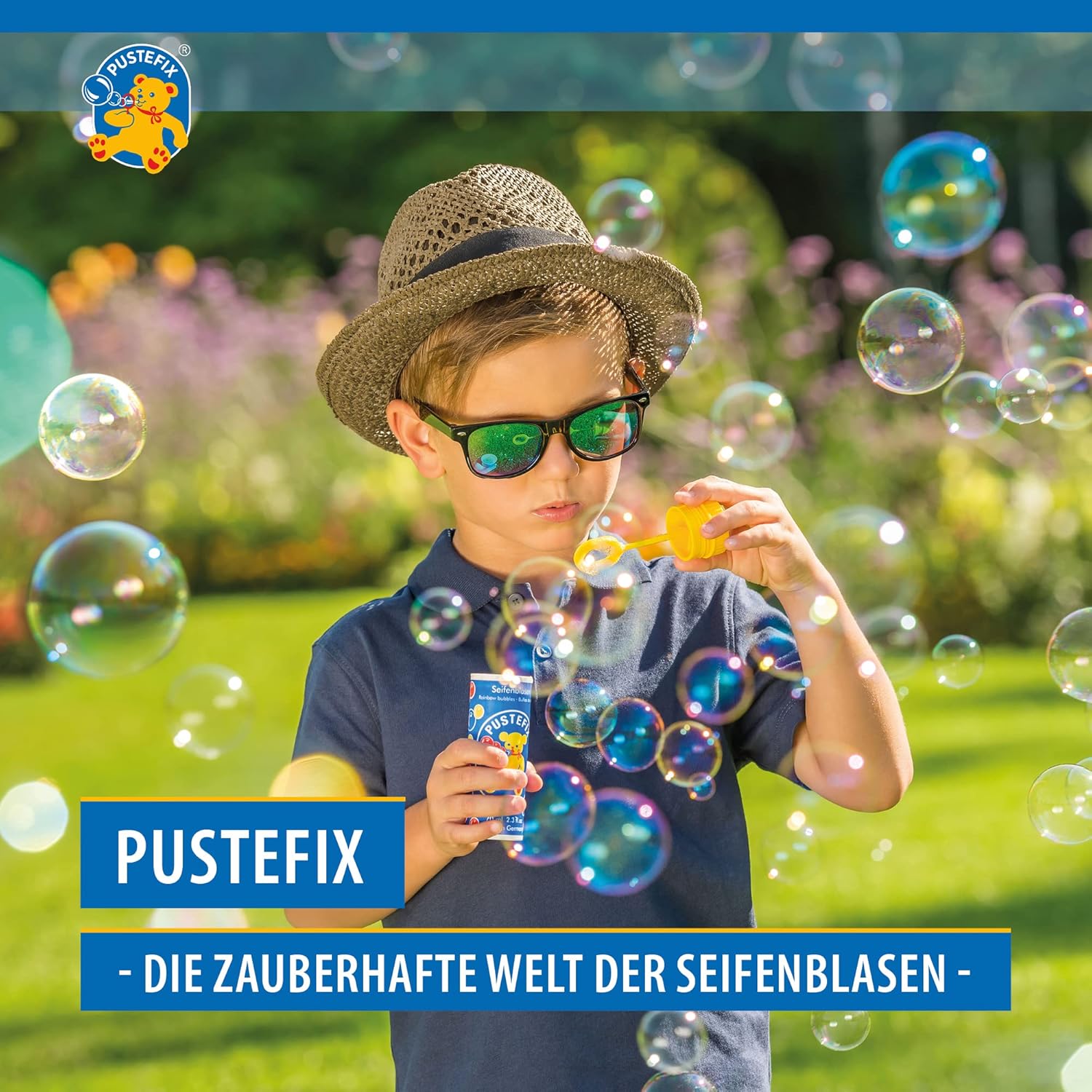 PUSTEFIX - 420869210 Seifenblasen Set I 25 x Klassik 42ml I Bunte Rainbow Bubbles Made in Germany I Seifenblasen für Hochzeit, Kindergeburtstag, Standesamt, Polterabend I 25 x 42 ml Vorteilspack