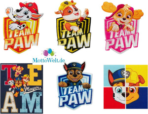 Mono Quick Paw Patrol Applikationen, Bügelbild, Patch, Aufnäher, Chase Skye Marshall Rocky Team (18152 - Marshall Team)