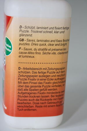 Meyco Hobby Puzzlekleber Fixativ 120 ml - Inkl. Applikator zum Auftragen - Für bis zu 2000 Teile Puzzles - Fixieren Sie Ihre Puzzles ohne Bilder-Rahmen